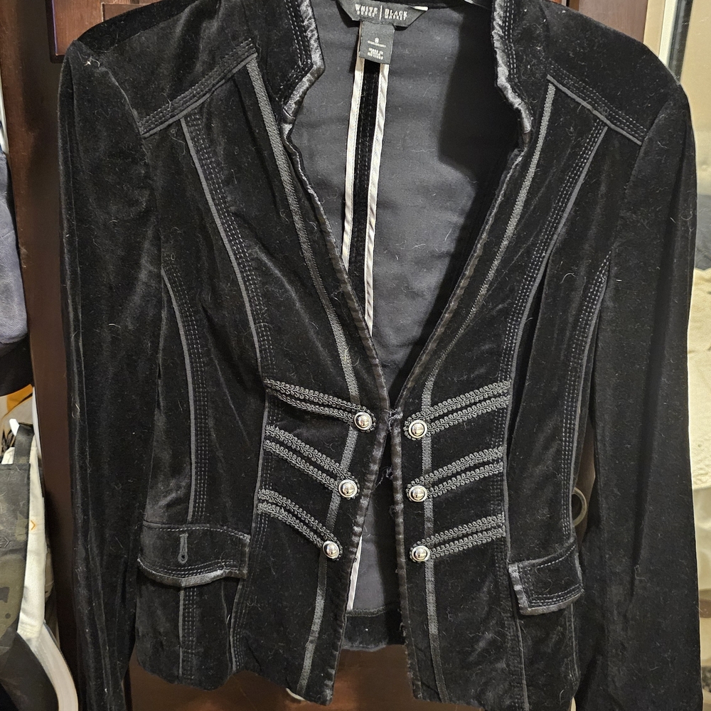 White House Black Market Black Velvet Blazer